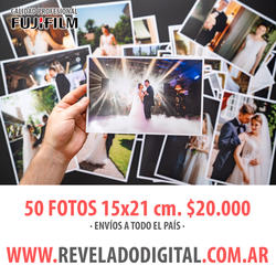 Promo 50 Fotos 15x21 cm. - www.reveladodigital.com.ar - Calidad Profesional FUJIFILM